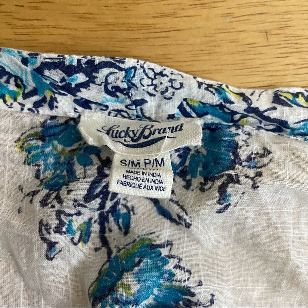 Lucky Brand Boho Patterned Splut Neck Blouse - image 6